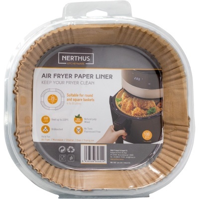 Conjunto 100 tabuleiros de papel Air Fryer