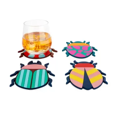 Conj. 4 bases de copos "The Beetles"