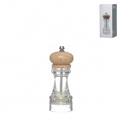Moinho de pimenta em acrílico/madeira
