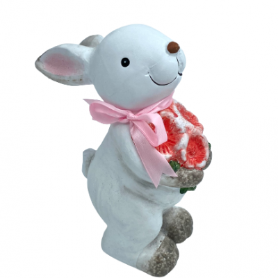 Coelho c/flores decorativo