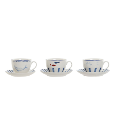 Chávena c/pires motivo mar