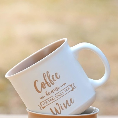 Caneca 370ml "Coffee" (BRANCO)
