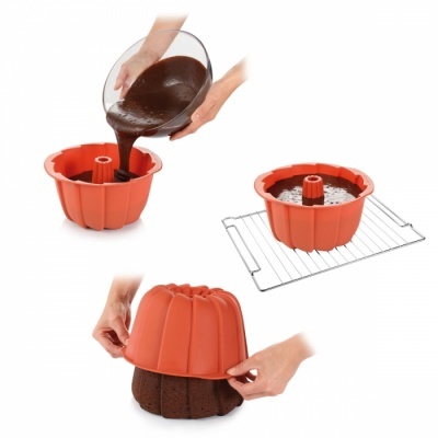 Forma silicone alta c/ ondas (Ø 23cm)