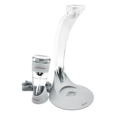 Conjunto oxigenador de vinho e suporte Conjunto oxigenador de vinho e suporte