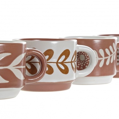 Conjunto 4 chávenas café 150ml + suporte