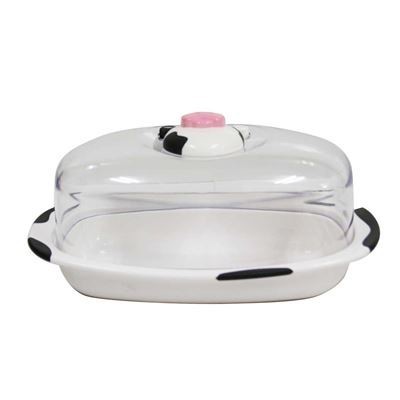 Manteigueira em acrílico vaca