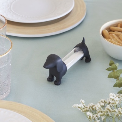 Paliteiro/saleiro/pimenteiro cão (PRETO)