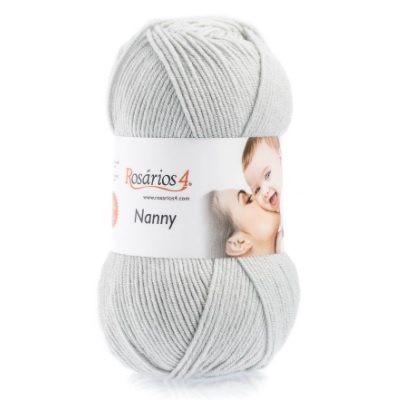 Lã Nanny 96 Cinza Claro