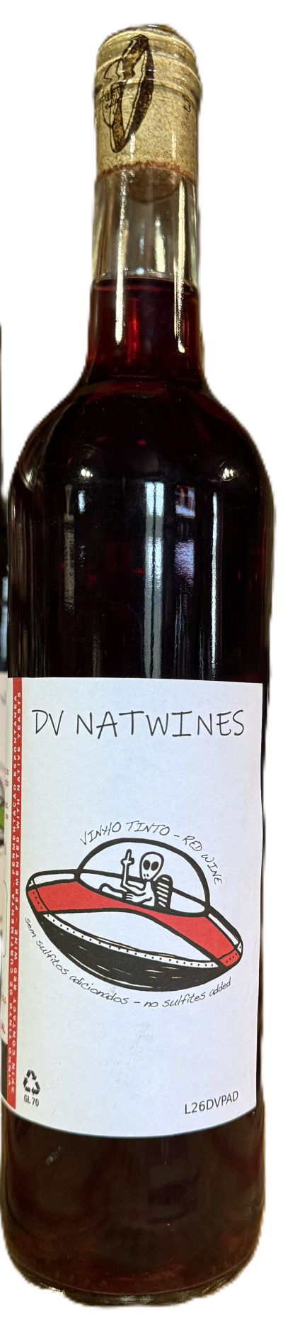 Vinho Tinto Natural Padeiro de Curtimenta 2025 (sem sulfitos adicionados)