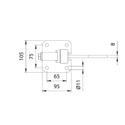 Batente c/tranca 202 F-B