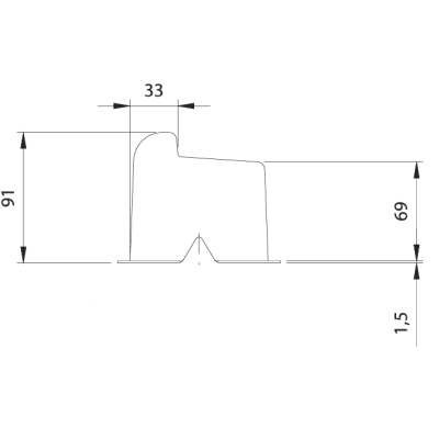Batente p/chumbar 170
