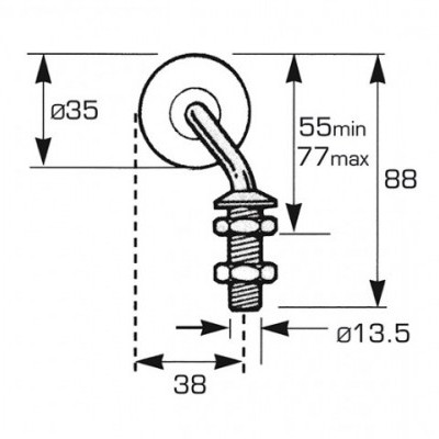 Rodízio ALW ACR 35 MM DTO