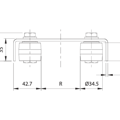Placa Fixa com Duas Guias 247