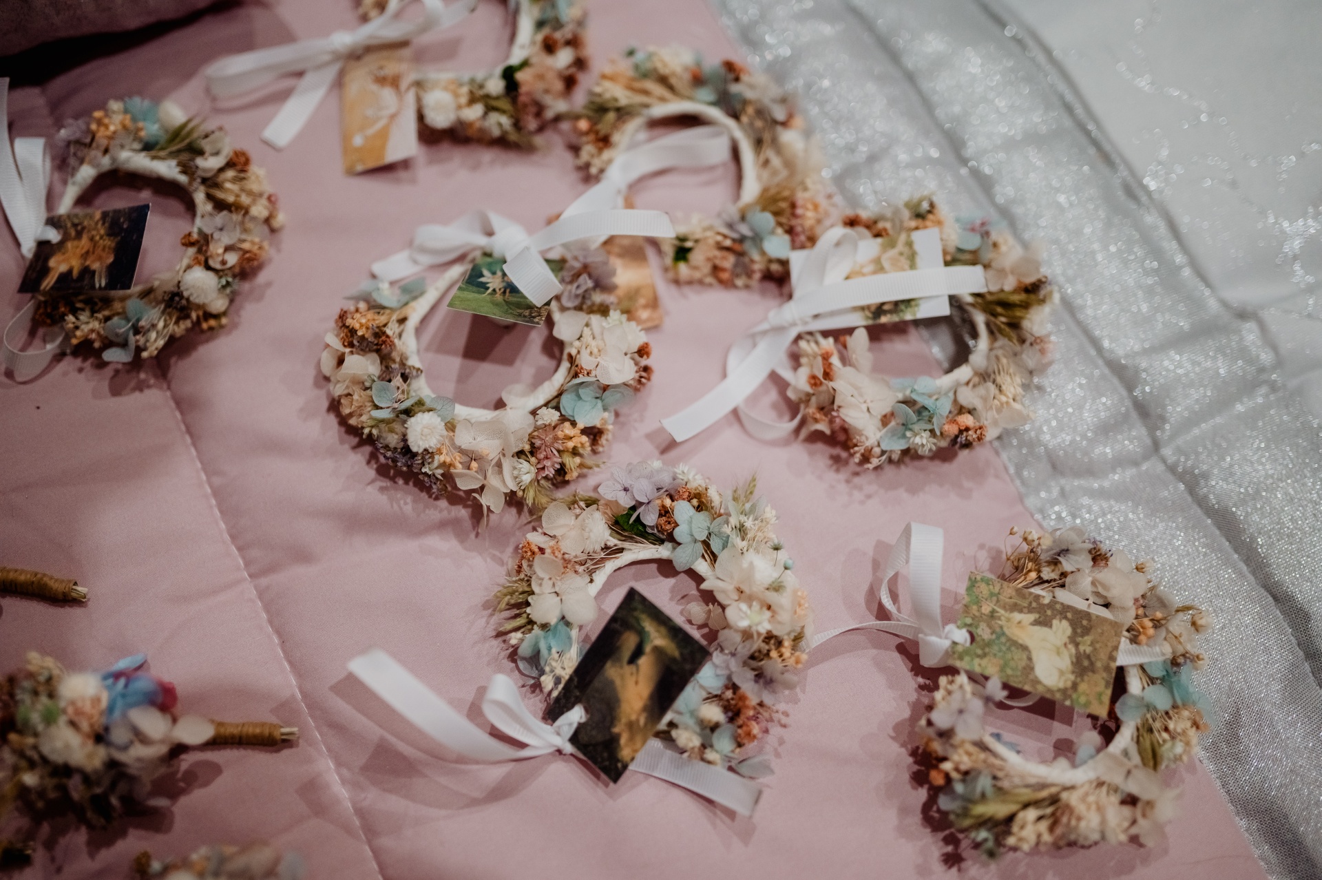 Pulseiras de Flores Secas e Preservadas