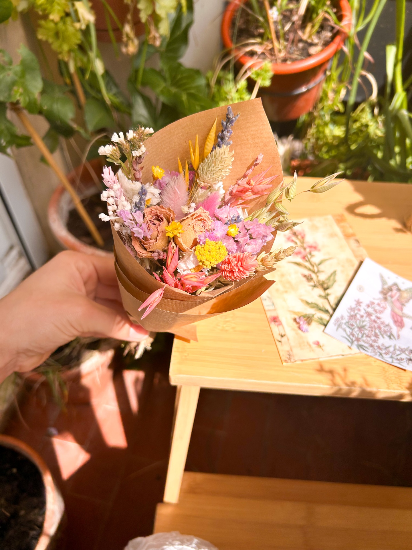 Molhinho de Flores Secas e Preservadas -  Miminho