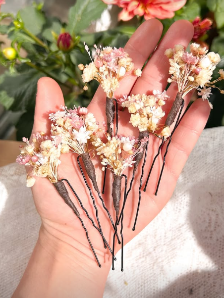 Ganchos Invisíveis em Flores Secas e Preservadas