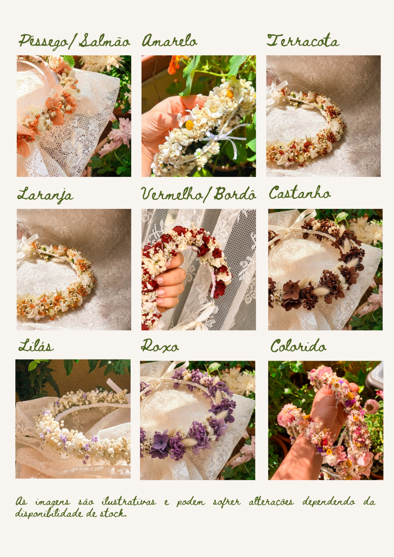 Bandolete de Flores Secas para Criança