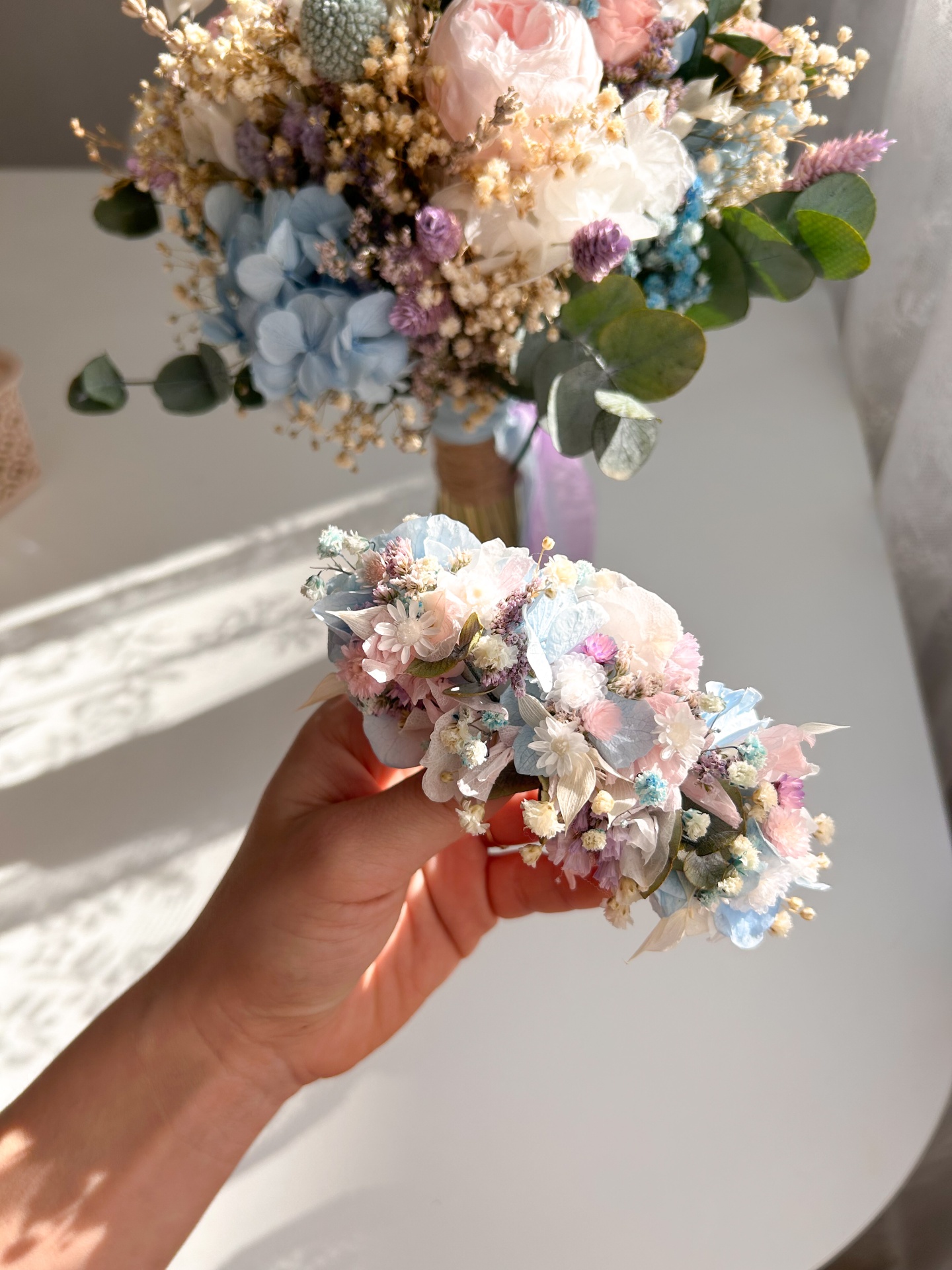 Gancho/Travessão em Flores Secas e Preservadas - Adulto