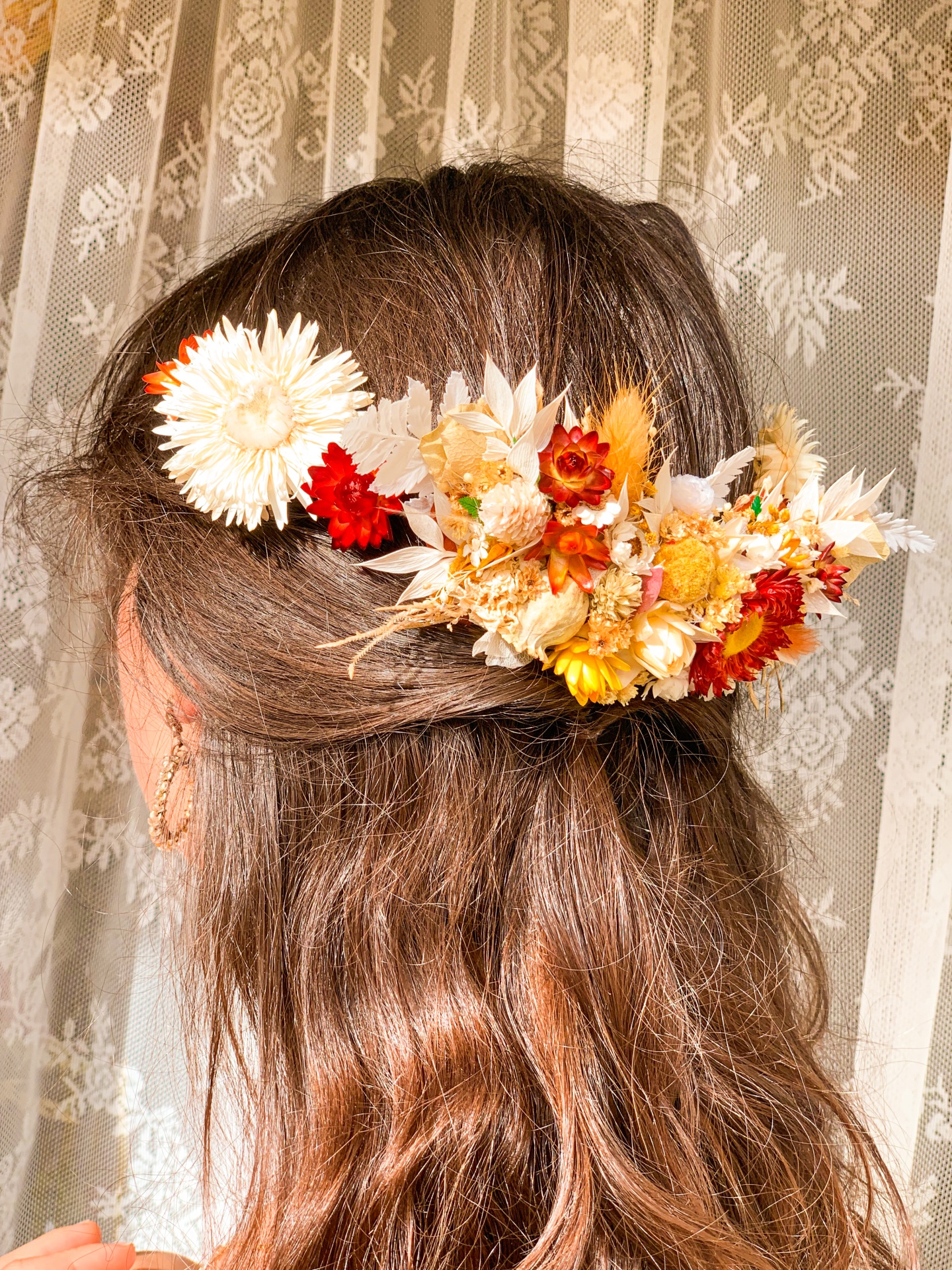 Toucado de Flores Secas e Preservadas