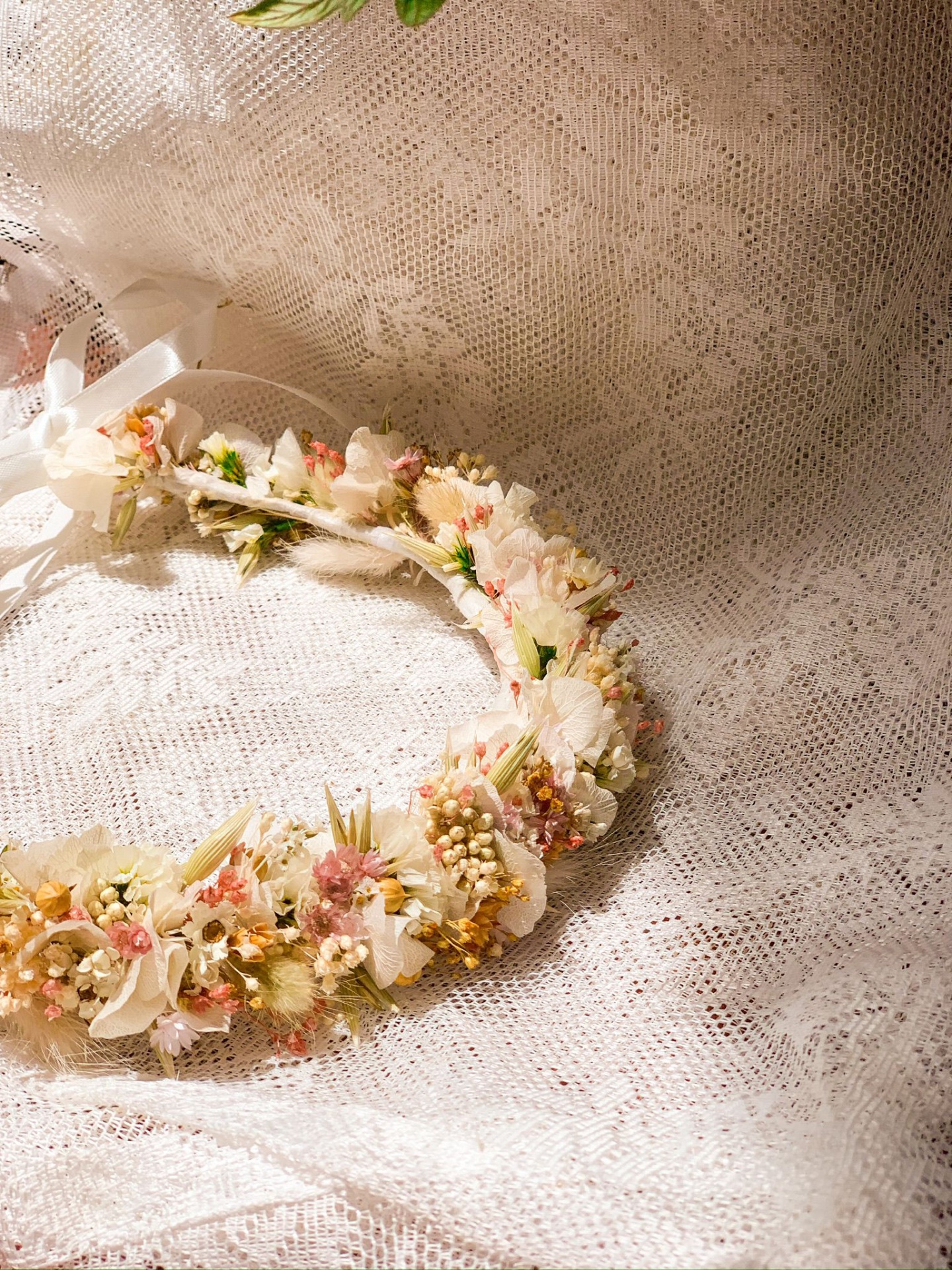 Coroa/Bandolete de Flores Secas e Preservadas - Adulto