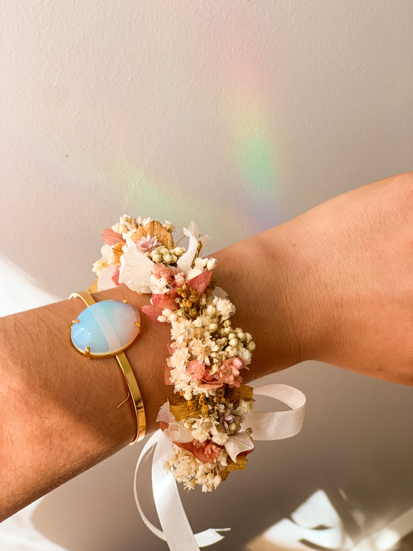 Pulseiras de Flores Secas e Preservadas