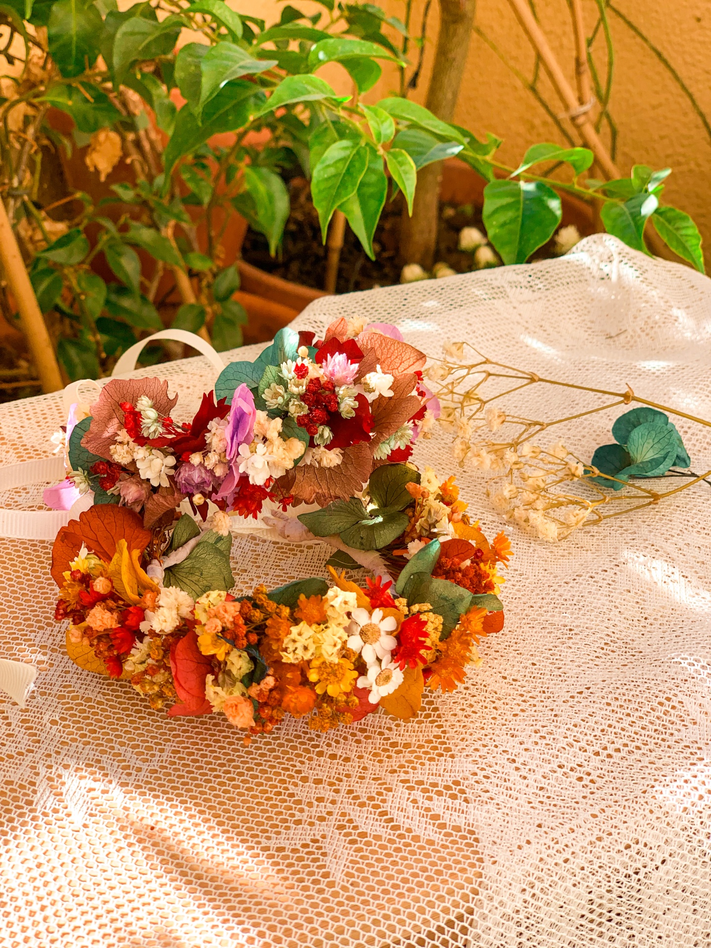 Pulseiras de Flores Secas e Preservadas