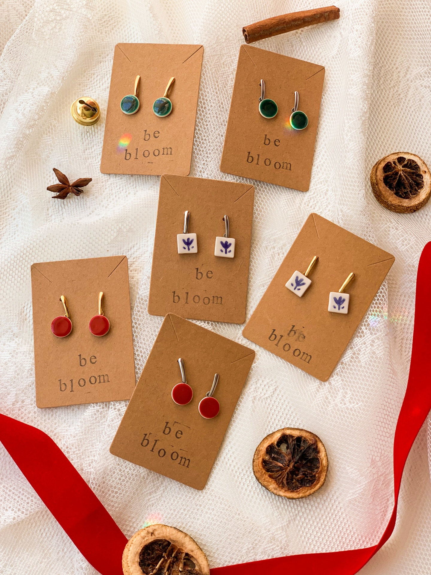 Gift Box Encanto - Flores e Brincos Be Bloom Ceramics