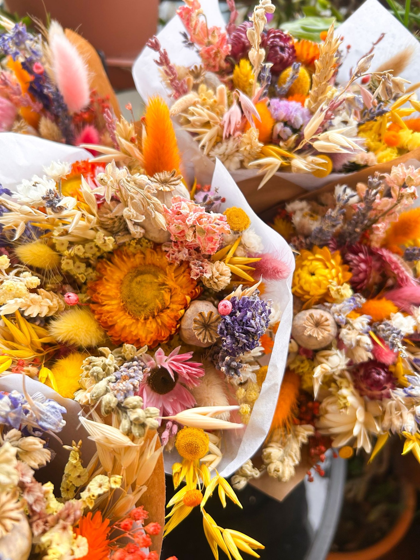 Ramo de Flores Secas e Preservadas – Oferta e Decoração