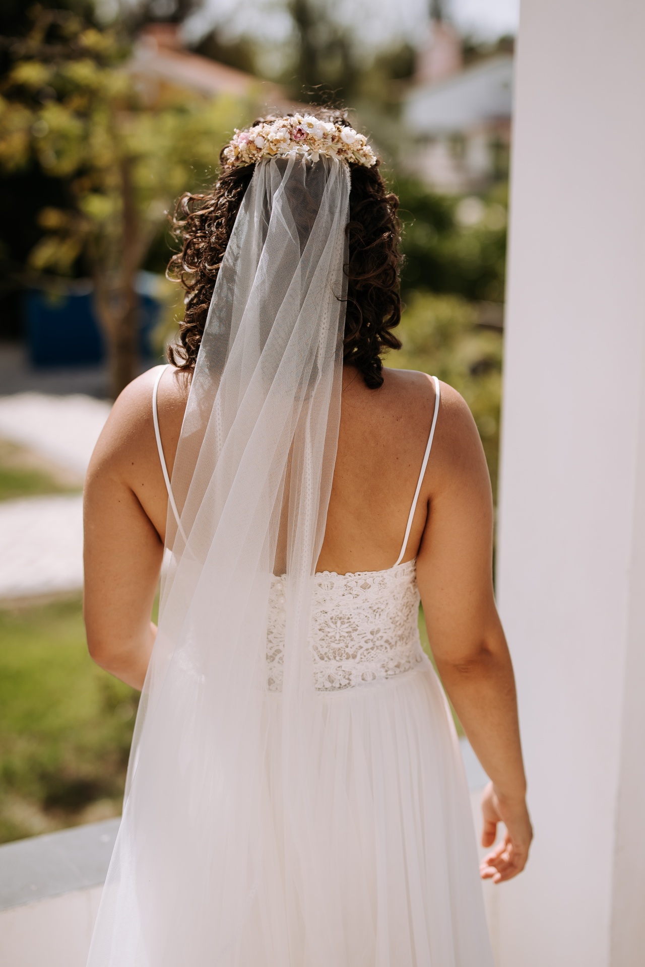 Toucado de Flores Secas e Preservadas para Noiva