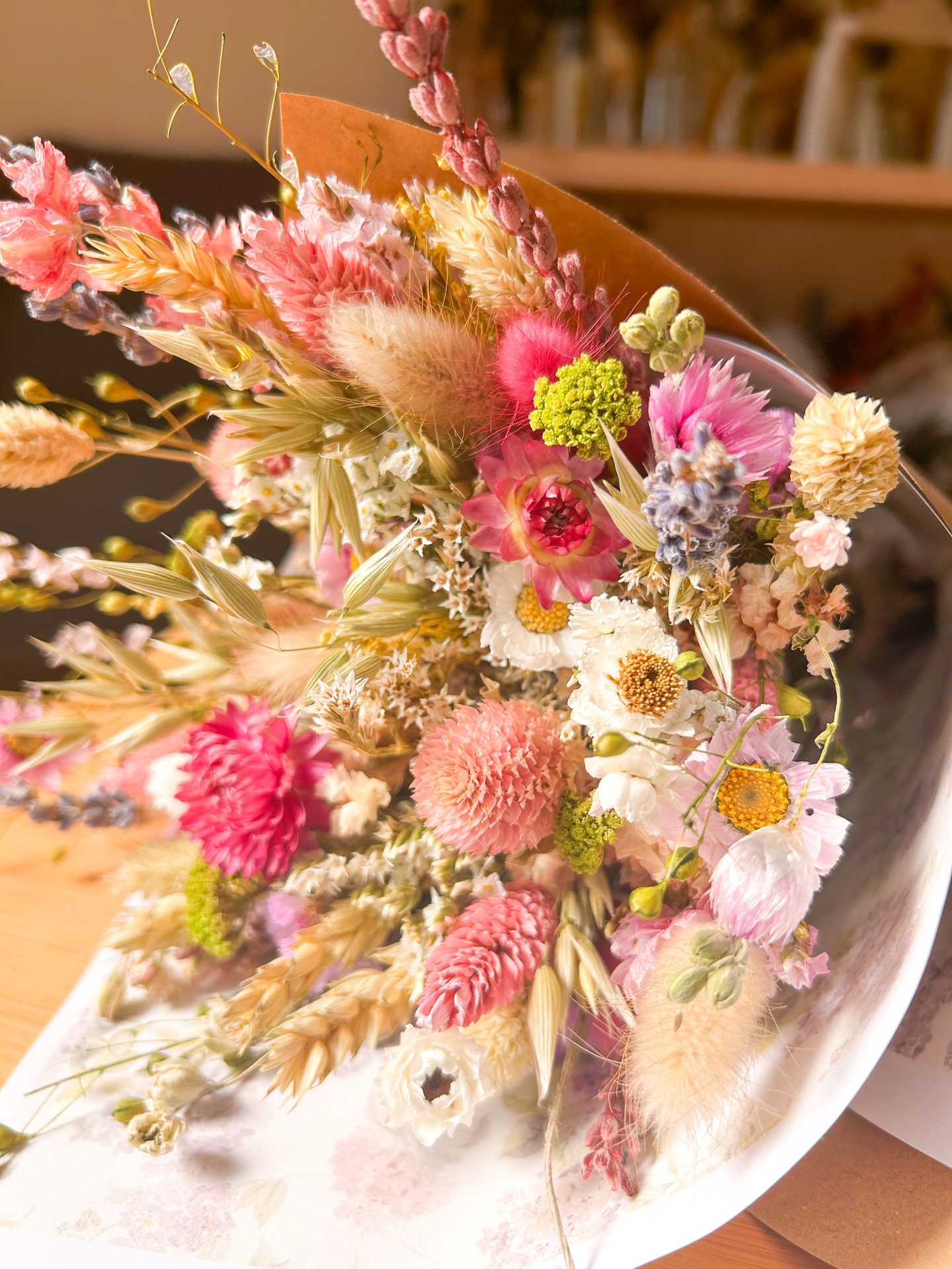 Ramo de Flores Secas e Preservadas -Verão