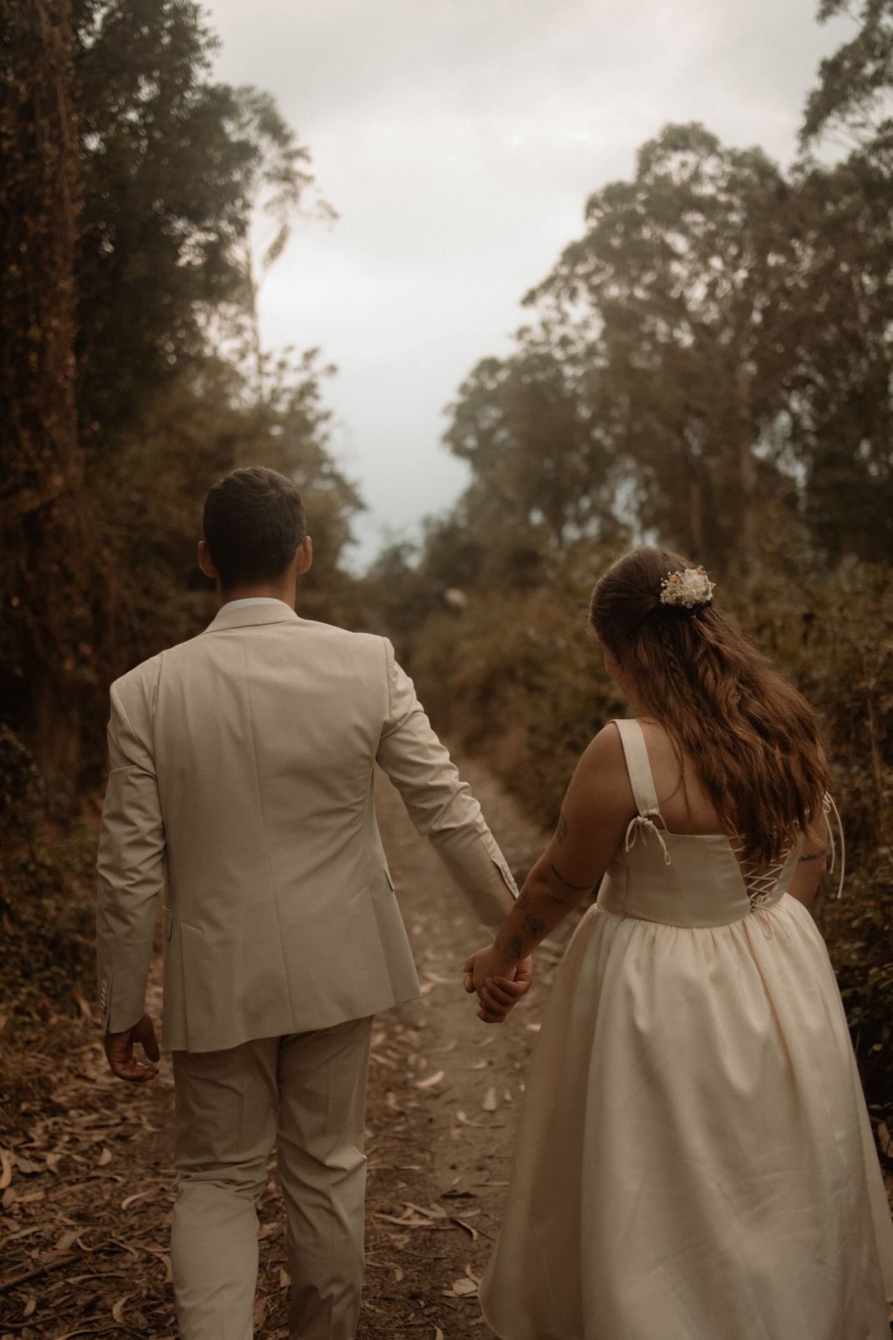 Toucado de Flores Secas e Preservadas para Noiva