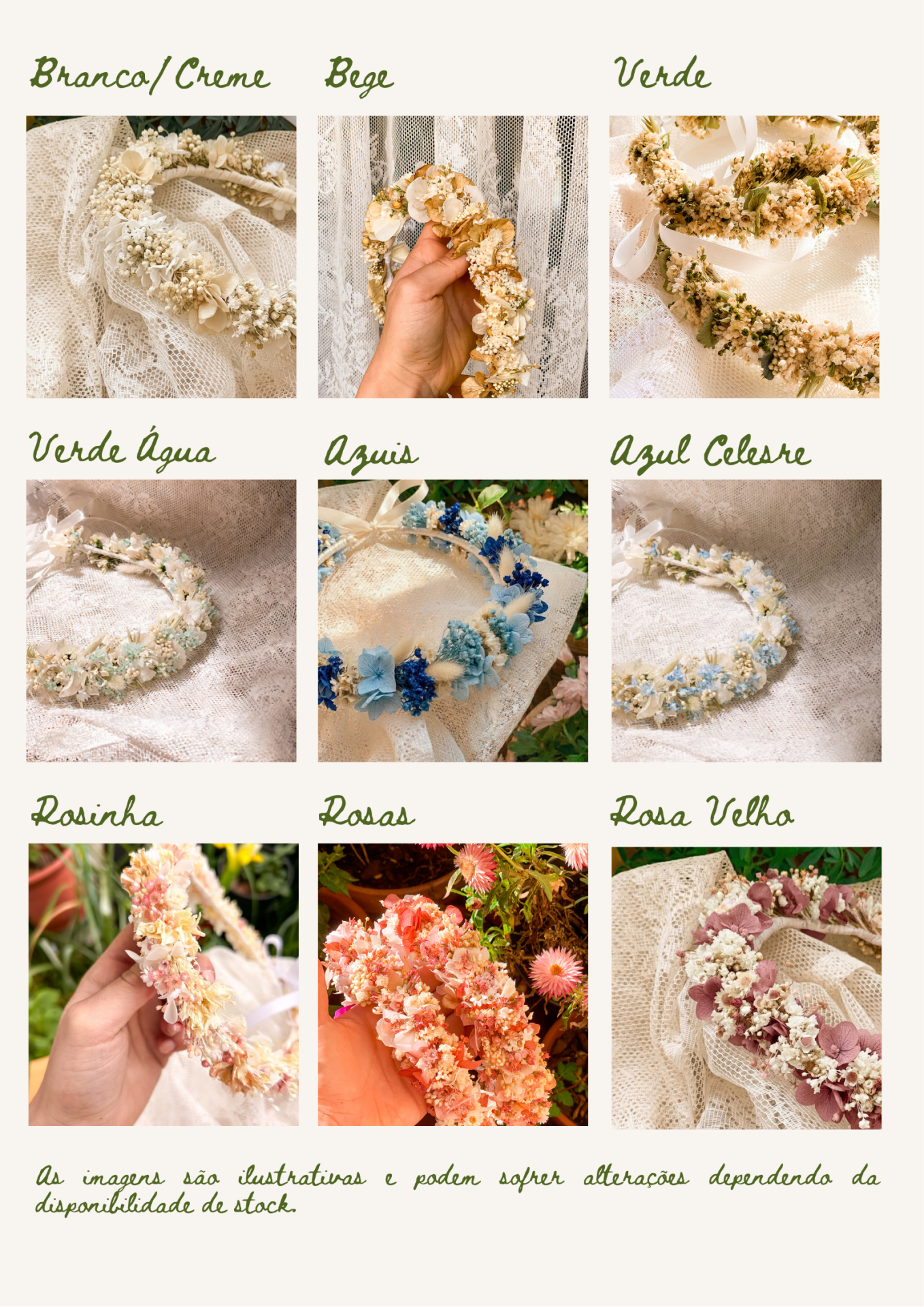 Bandolete de Flores Secas para Criança