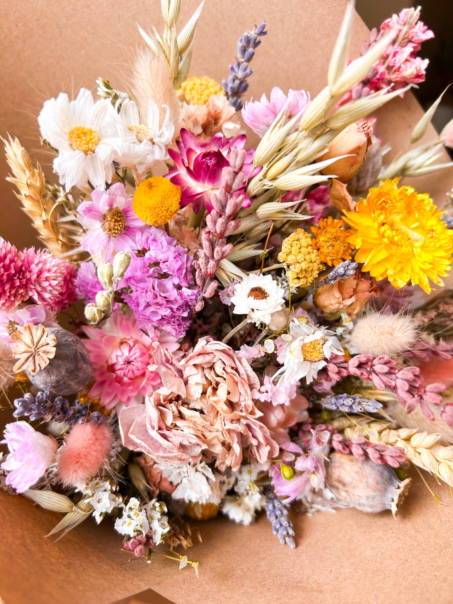 Ramo de Flores Secas e Preservadas - Jardim