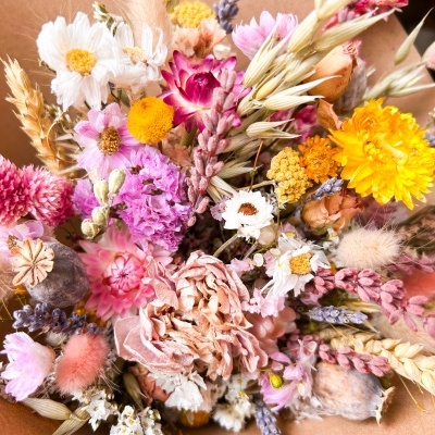 Ramo de Flores Secas e Preservadas - Jardim