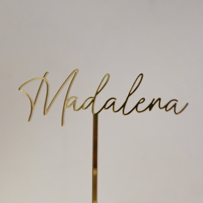 Topo Superior em Acrílico nome