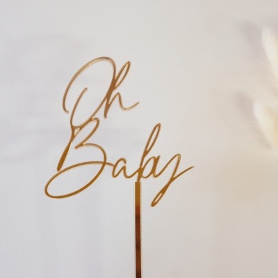 Topo Superior em Acrílico Oh Baby