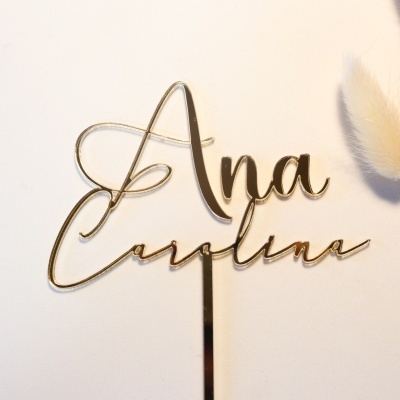 Topo Superior em Acrílico Nomes