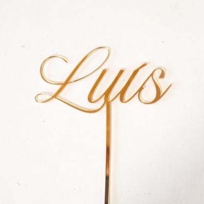 Topo Superior em Acrílico nome