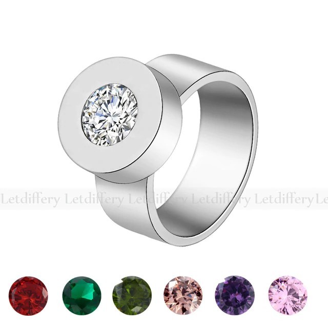 Anel de aço inoxidável compatível com BVLGARI - com logotipo Anel de aço inoxidável compatível com BVLGARI - com logotipo