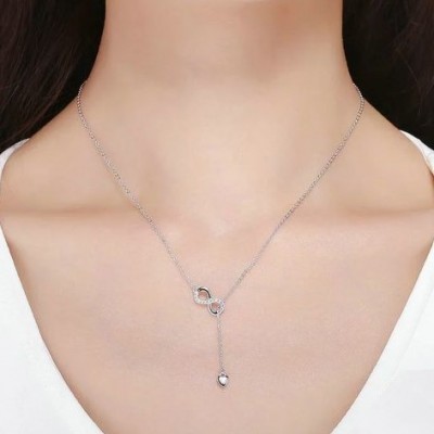 Colar de prata 925  (infinito e coração)