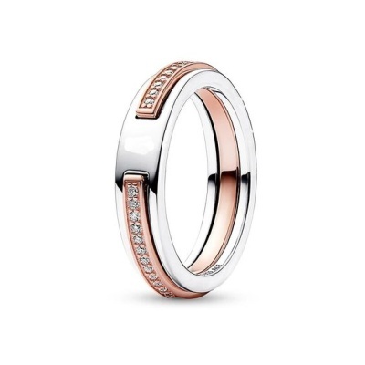 Anel banhado a Prata 925 com pedras zircão (rose)