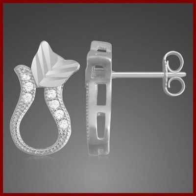 Brincos de prata 925 (gato)