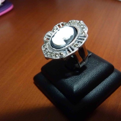 Anel de prata 925 camafeus