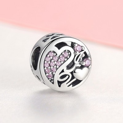 Conta de prata 925 compatível com pandora (love)
