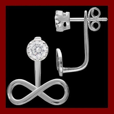 Brincos de prata 925 (infinito)