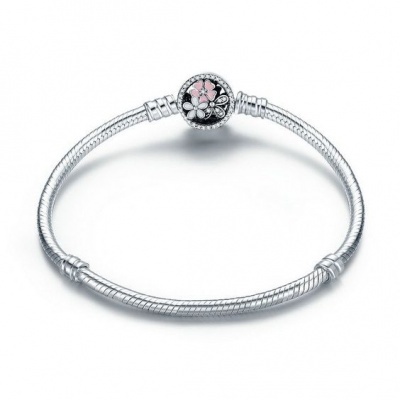 Pulseira banhada a prata 925 (magnólia)