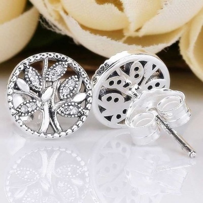 Brincos de prata 925 (árvore da vida / Família)