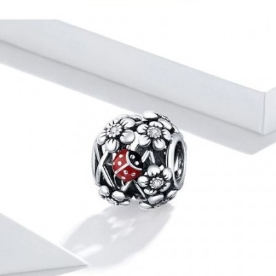 Conta de prata 925 (joaninha)