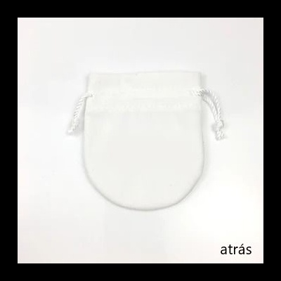 Saco de veludo branco (10 cm x 8 cm)