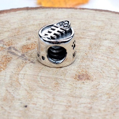 Conta de prata 925 (meow - gato)